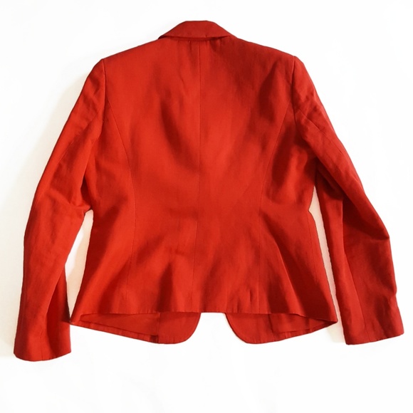 Michael Kors Womens Cotton Linen Blazer Red - Picture 8 of 8